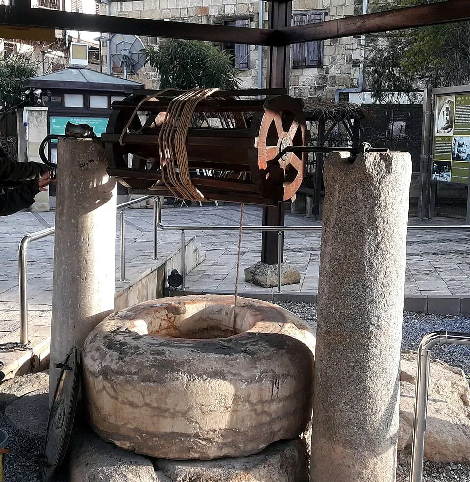 St. Paul's Well in Tarsus — the ancient stone well and its winding mechanism.